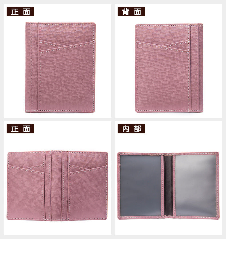 メンズカードバッグ 牛皮 薄型 シンプル カード入れRFID男性用カードクリップ