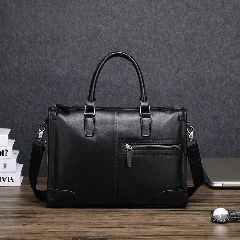 Men's handbag, handbag, genuine leather, cowhide, computer bag, business briefcase