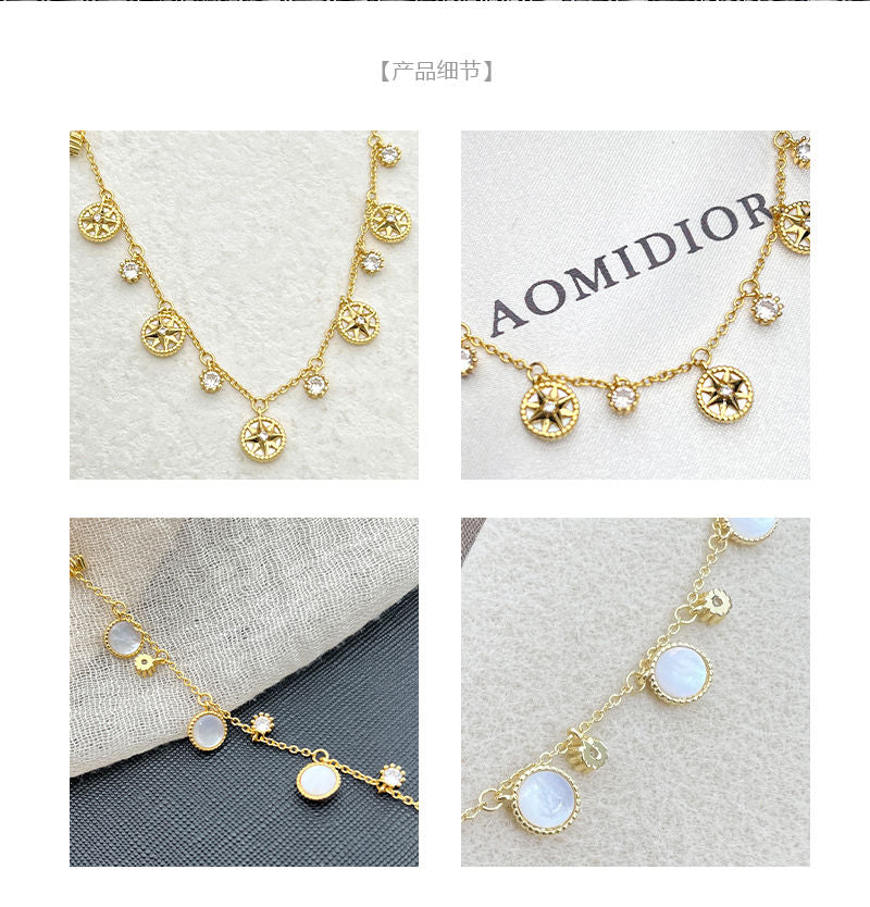 AOMIDIOR 女性ネックレス  気質 精緻 レディーファッション高級感鎖骨チェーン