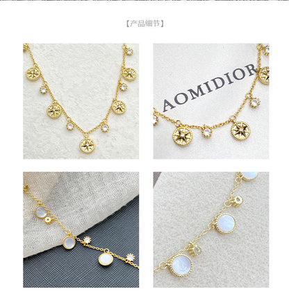 AOMIDIOR 女性ネックレス  気質 精緻 レディーファッション高級感鎖骨チェーン