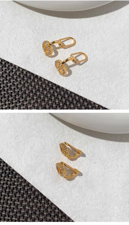 AOMIDIOR女性イヤリング イヤークリップ 高級感 気質 精緻 レディーファッション耳飾り CDEH0107