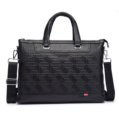 メンズハンドバッグブリーフケース牛革本革製ビジネス男性パソコンバッグ