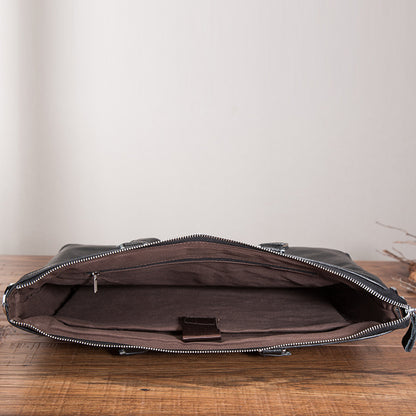 メンズハンドバッグブリーフケース牛革本革製ビジネス男性パソコンバッグ