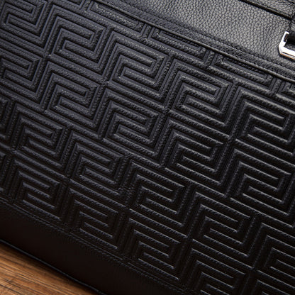 メンズハンドバッグブリーフケース牛革本革製ビジネス男性パソコンバッグ