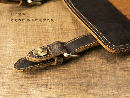 メンズリュック牛革レトロ韩国ファッション個性戸外旅行カジュアル男性パソコンバッグ