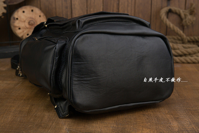 メンズリュック 手作業 牛革本革製 大容量 レトロ  クレイジー・ホース 男性旅行かばん荷物かばん