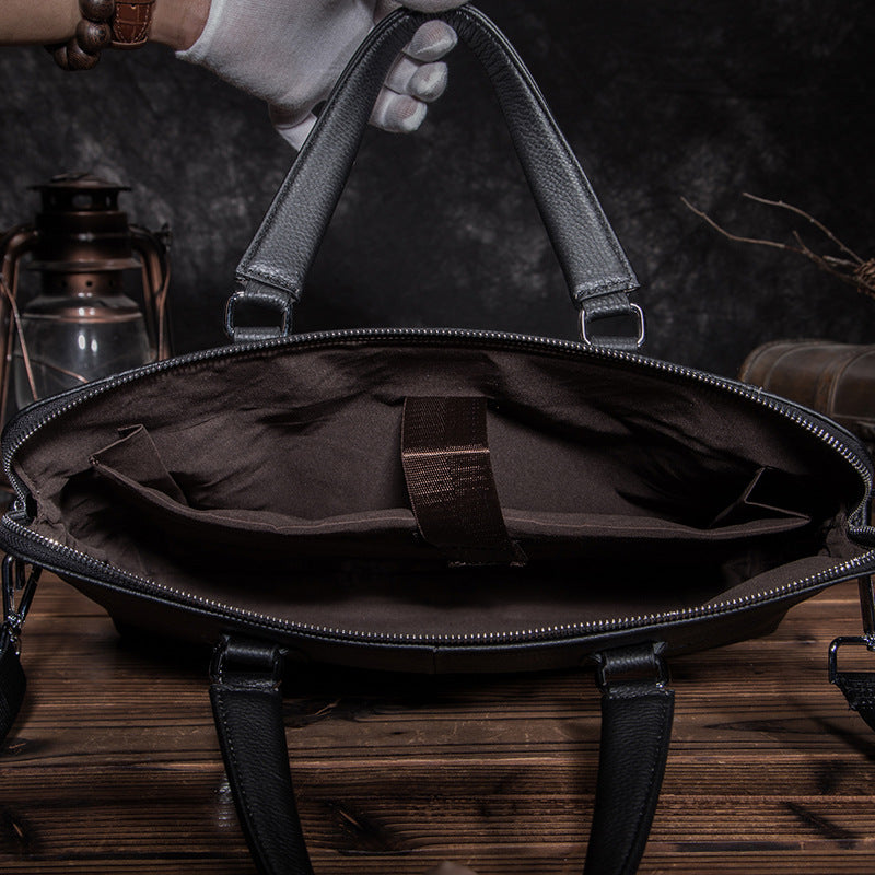 メンズハンドバッグブリーフケース牛革本革製ビジネス男性パソコンバッグ