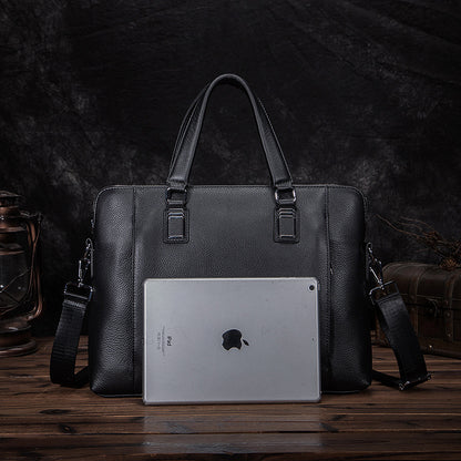 メンズハンドバッグブリーフケース牛革本革製ビジネス男性パソコンバッグ