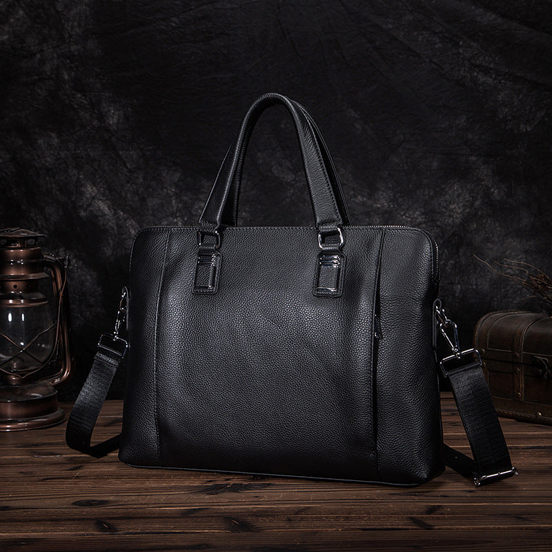 メンズハンドバッグブリーフケース牛革本革製ビジネス男性パソコンバッグ