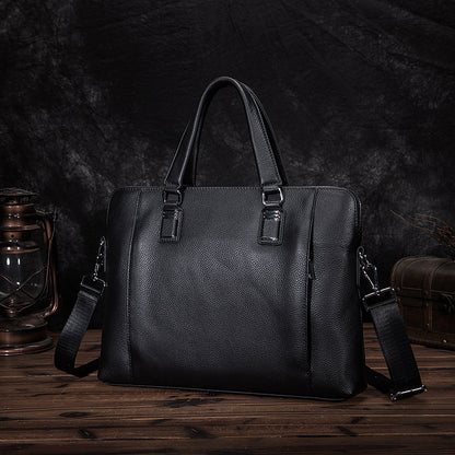 メンズハンドバッグブリーフケース牛革本革製ビジネス男性パソコンバッグ