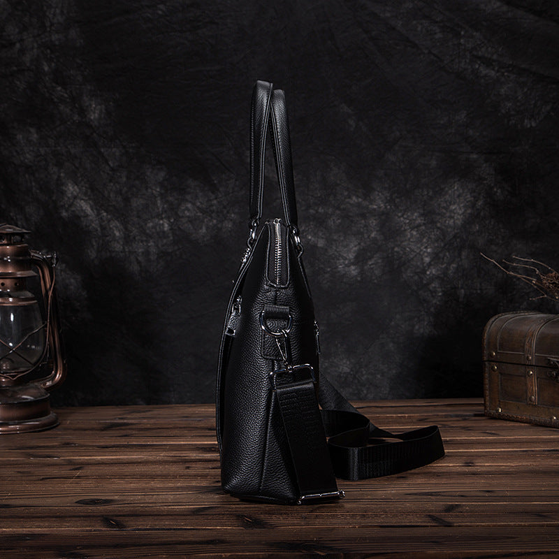 メンズハンドバッグブリーフケース牛革本革製ビジネス男性パソコンバッグ