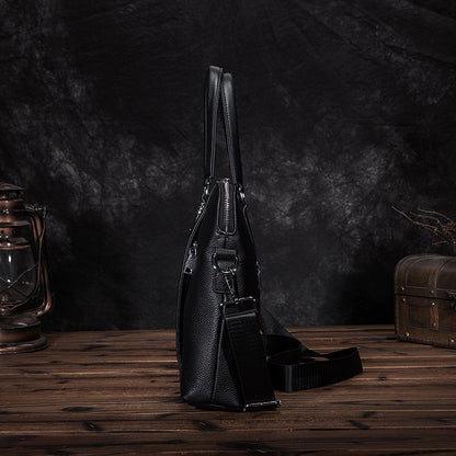 メンズハンドバッグブリーフケース牛革本革製ビジネス男性パソコンバッグ