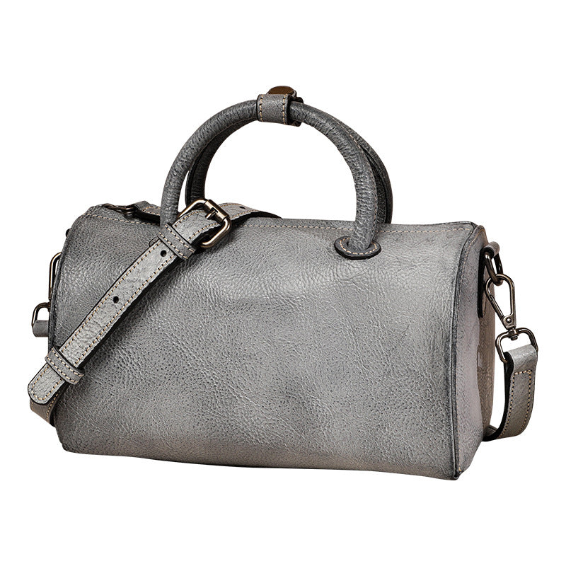 レディースバッグハンドメイド本革ハンドバッグレトロボストンバッグファッションショルダーバッグ.ポシェット