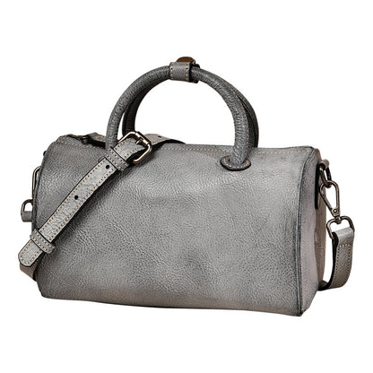 レディースバッグハンドメイド本革ハンドバッグレトロボストンバッグファッションショルダーバッグ.ポシェット