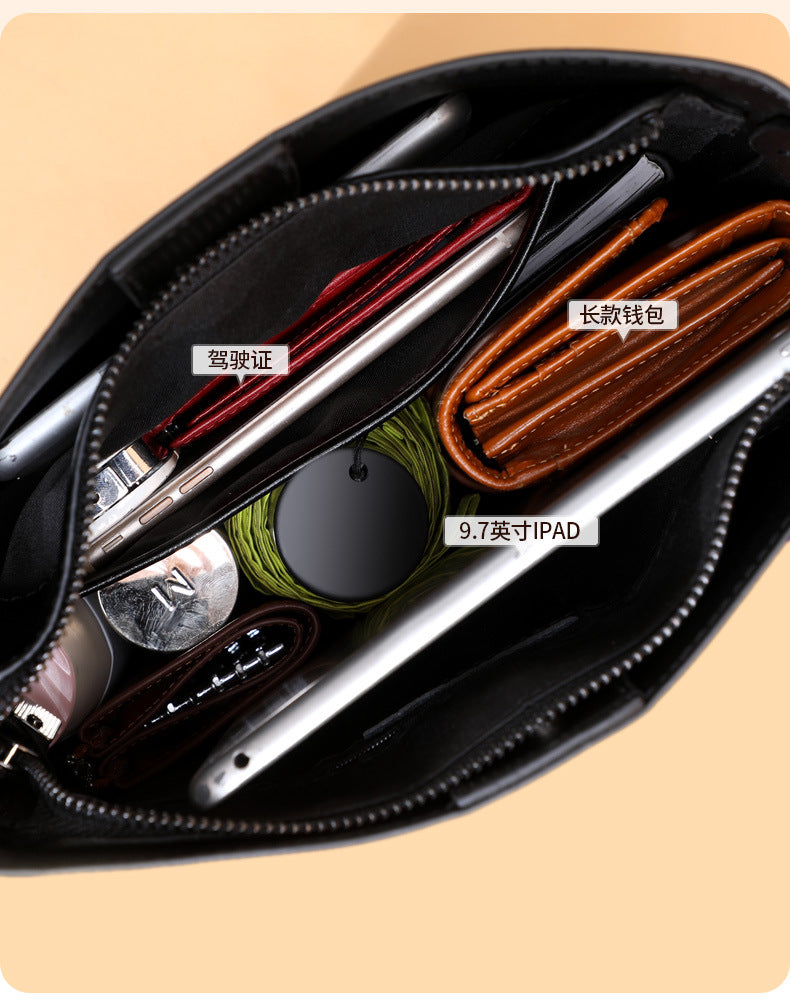 レディースバッグ本革ファッションバケツバッグハンドバッグ個性何とでも合うブロードバンドシンプル ショルダーバッグ.ポシェット