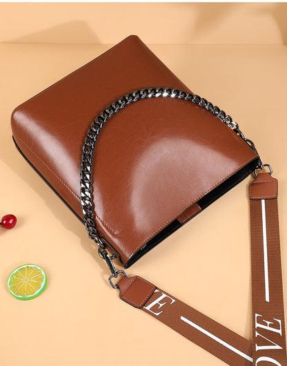 レディースバッグ本革ファッションバケツバッグハンドバッグ個性何とでも合うブロードバンドシンプル ショルダーバッグ.ポシェット