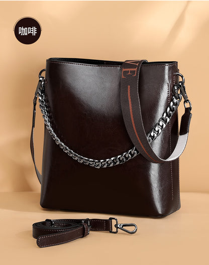 レディースバッグ本革ファッションバケツバッグハンドバッグ個性何とでも合うブロードバンドシンプル ショルダーバッグ.ポシェット