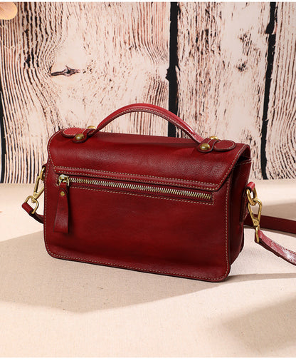 レディースバッグファッション本革トップ牛革レトロハンドバッグメッセンジャーバッグトレンドショルダーバッグ.ポシェット