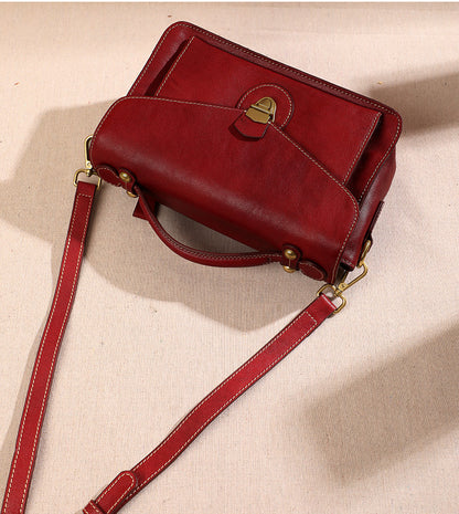 レディースバッグファッション本革トップ牛革レトロハンドバッグメッセンジャーバッグトレンドショルダーバッグ.ポシェット