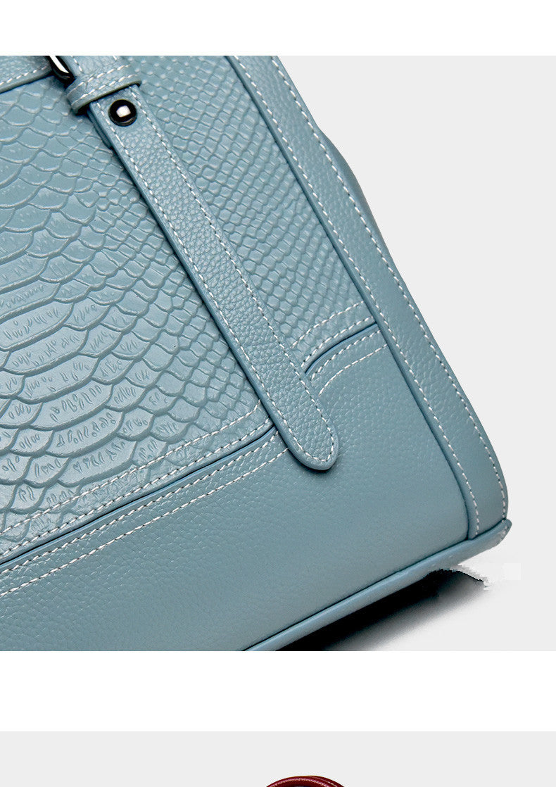 女性のハンドバッグ鰐柄大容量ファッションショルダーバッグレディースシンプル通勤ハンドバッグ.カバン