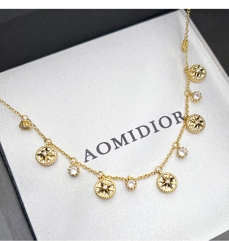 AOMIDIOR 女性ネックレス  気質 精緻 レディーファッション高級感鎖骨チェーン