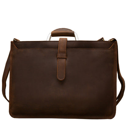 メンズハンドバッグ手提げかばん手作業牛皮本革製ショルダーバッグレトロカジュアルビジネスブリーフケースファイルバッグ