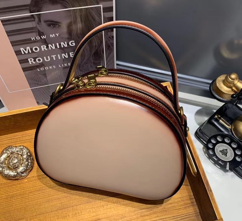 牛革バッグレディースハンドバッグ本革斜め掛けバッグファッションカジュアルレトロなハンドバッグ.カバン