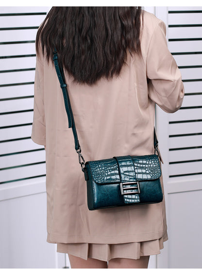 レディースバッグおしゃれ本革鰐柄ワンショルダーバッグブロードバンド何とでも合うトレンドショルダーバッグ.ポシェット