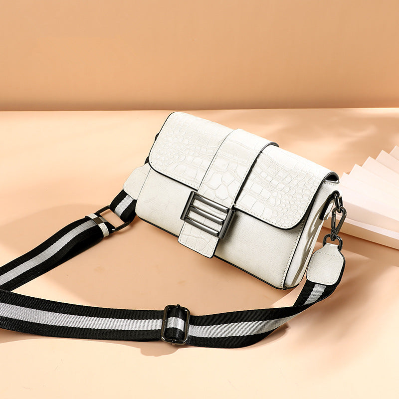 レディースバッグおしゃれ本革鰐柄ワンショルダーバッグブロードバンド何とでも合うトレンドショルダーバッグ.ポシェット