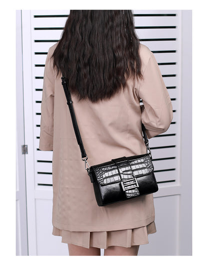 レディースバッグおしゃれ本革鰐柄ワンショルダーバッグブロードバンド何とでも合うトレンドショルダーバッグ.ポシェット