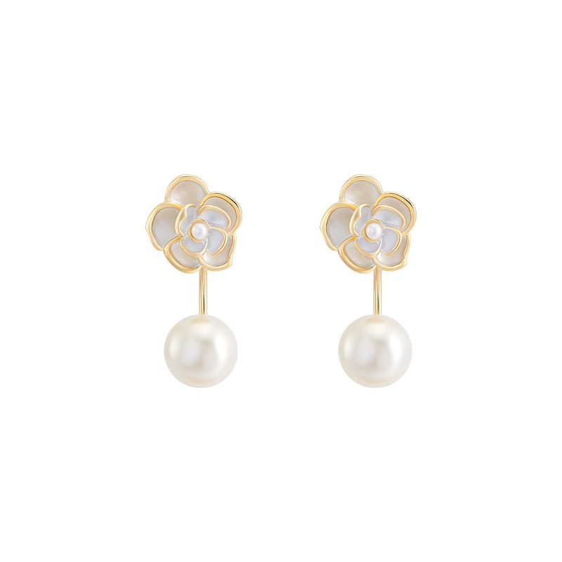 AJIDOU 椿の花シリーズ真珠のイヤリング贈り物