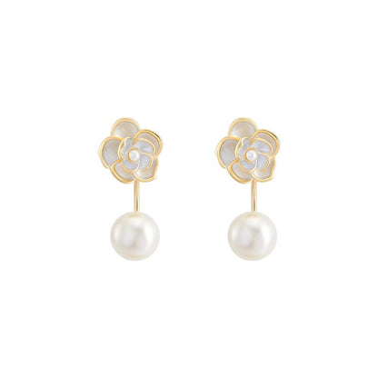 AJIDOU 椿の花シリーズ真珠のイヤリング贈り物