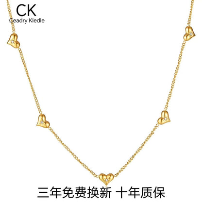 Ceadry kledle 通勤デザインファッションハート小太陽色落ちしない女性ネックレス