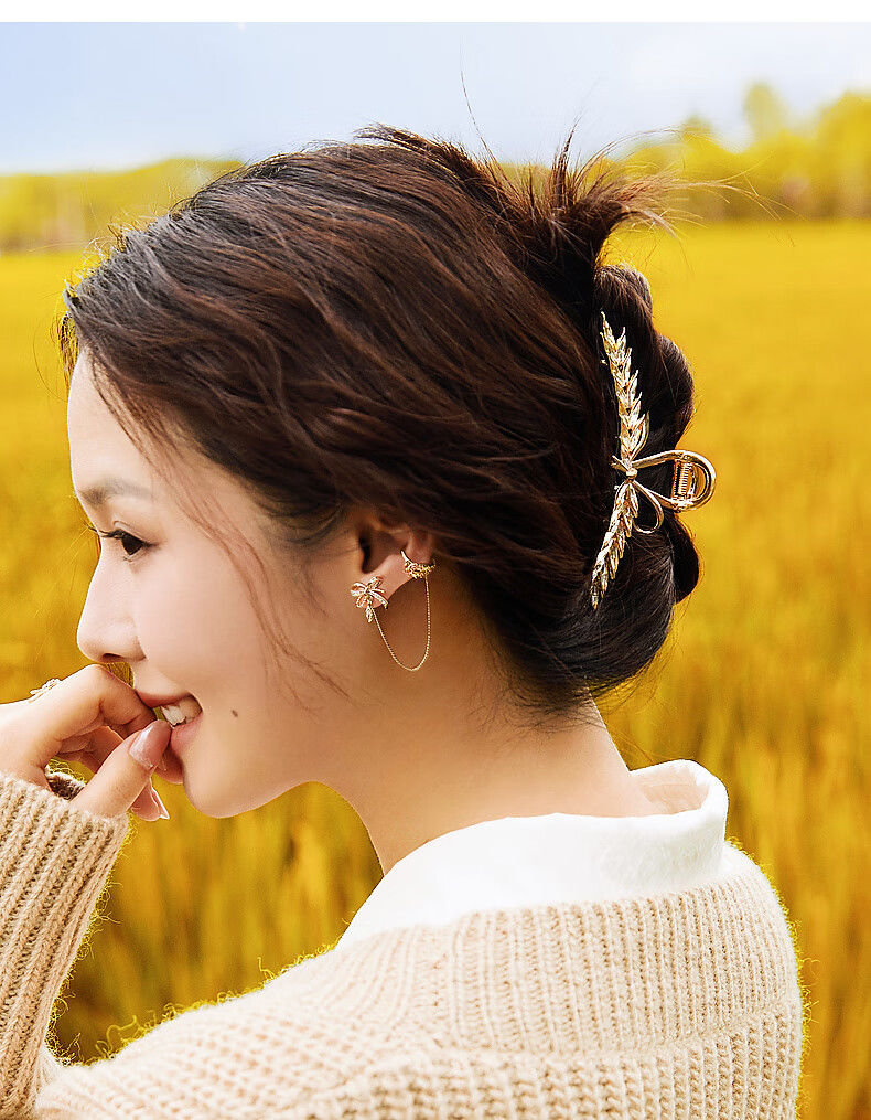 おしゃれな麦の穂つかみヘアピンプレゼント