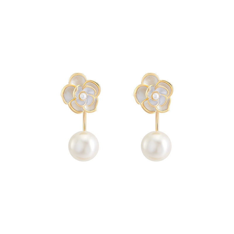 AJIDOU 椿の花シリーズ真珠のイヤリング贈り物