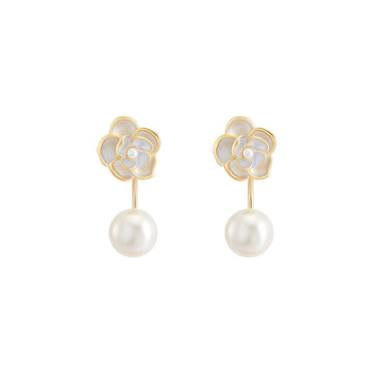 AJIDOU 椿の花シリーズ真珠のイヤリング贈り物