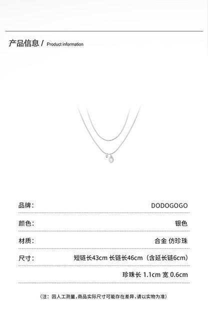 DODOGOGO  パールペンダントネックレスレディース高級感ネックレス2024秋冬新作ネックレス