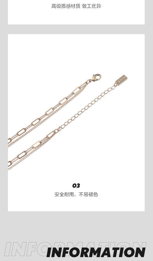 AJIDOU 金属シリーズ二重重ね式女王硬貨ネックレスペンダント二重鎖骨チェーン