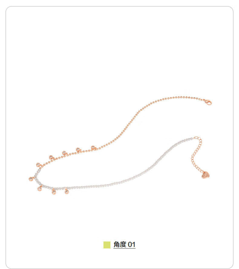 AJIDOUエレガントスタイリッシュパールパッチワークネックレス贈り物