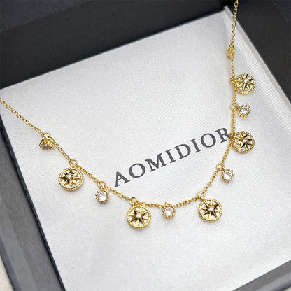 AOMIDIOR 女性ネックレス  気質 精緻 レディーファッション高級感鎖骨チェーン
