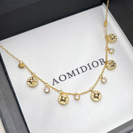 AOMIDIOR 女性ネックレス  気質 精緻 レディーファッション高級感鎖骨チェーン