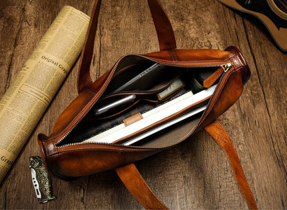 メンズブリーフケース牛革本革製男性用ハンドバッグ