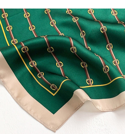 シルクスカーフ女性プリント柄ファッション気質装飾シルク薄手スカーフネッカチーフ