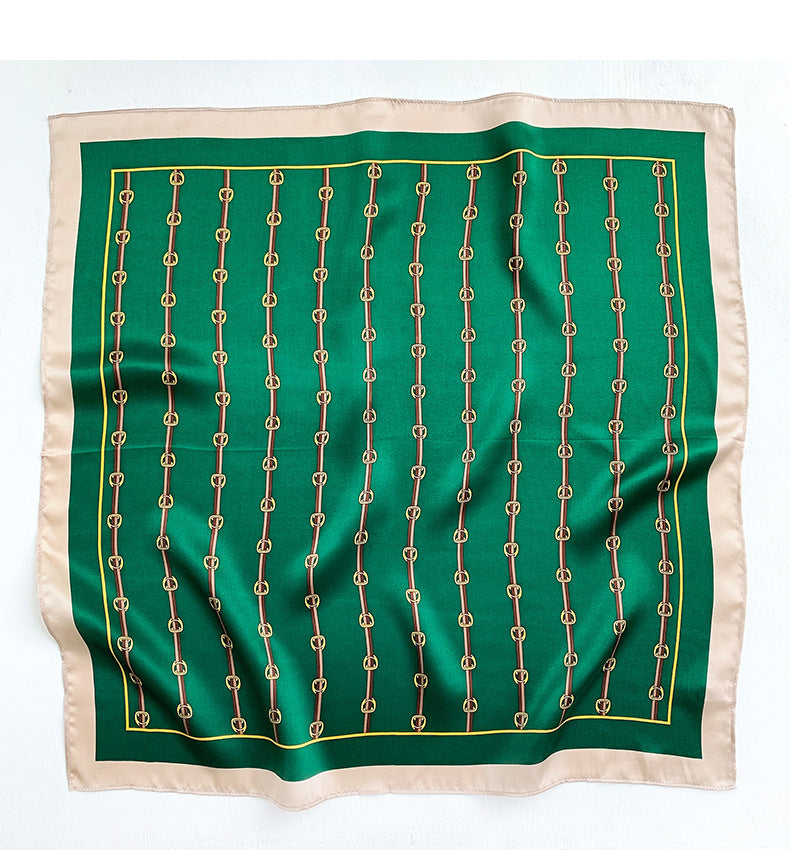 シルクスカーフ女性プリント柄ファッション気質装飾シルク薄手スカーフネッカチーフ