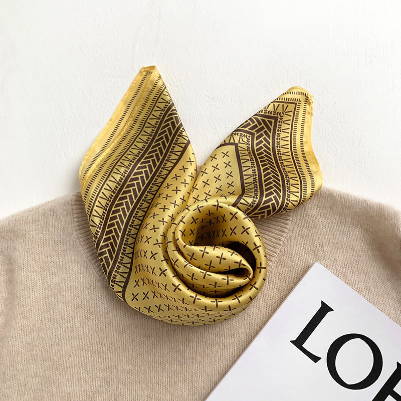 シルクスカーフファッションスカーフ薄手のマフラーを飾るエレガント気質ネッカチーフ