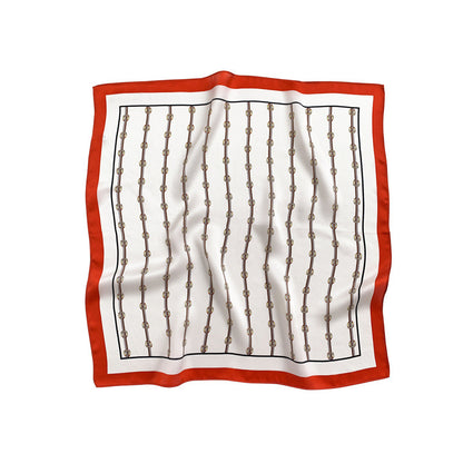 シルクスカーフ女性プリント柄ファッション気質装飾シルク薄手スカーフネッカチーフ