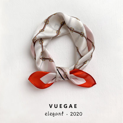 シルクスカーフ女性プリント柄ファッション気質装飾シルク薄手スカーフネッカチーフ