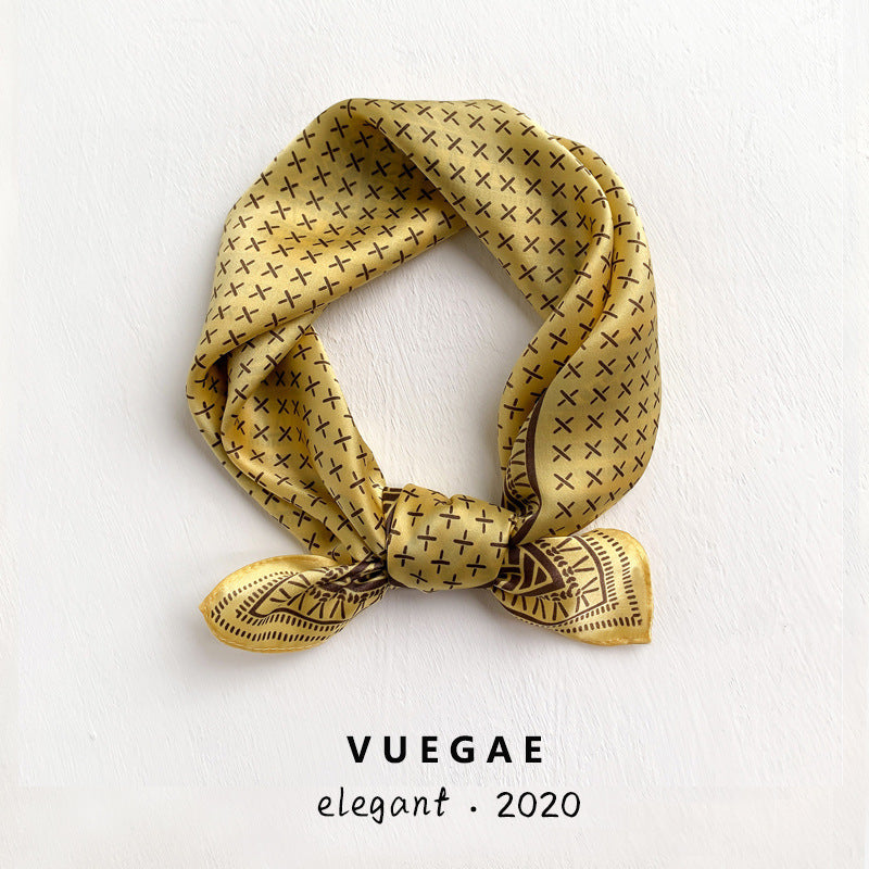 シルクスカーフファッションスカーフ薄手のマフラーを飾るエレガント気質ネッカチーフ