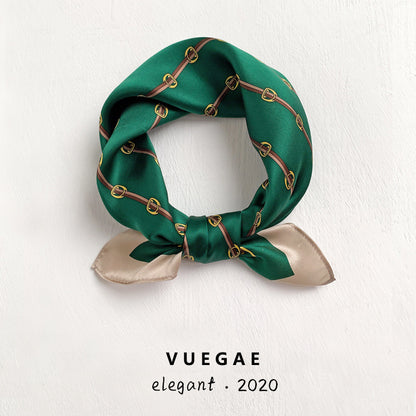 シルクスカーフ女性プリント柄ファッション気質装飾シルク薄手スカーフネッカチーフ