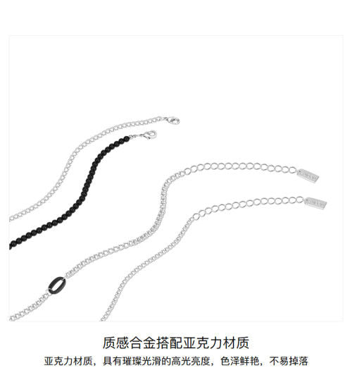 AJIDOU創意個性ネックレスハート型ペンダントネックチェーンクリスマス新年プレゼント